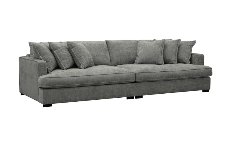 Rossita Lyx 4-personers Ekstra Dyb Sofa i Chenille - Grå - Møbler - Sofaer - 4 personers sofa