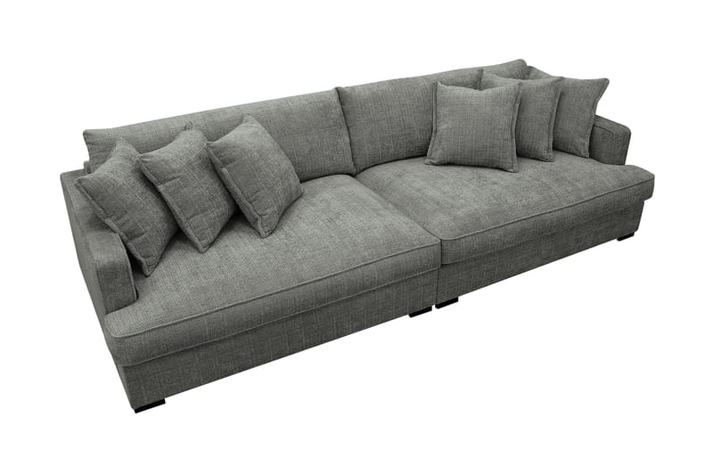 Rossita Lyx 4-personers Ekstra Dyb Sofa i Chenille - Grå - Møbler - Sofaer - 4 personers sofa
