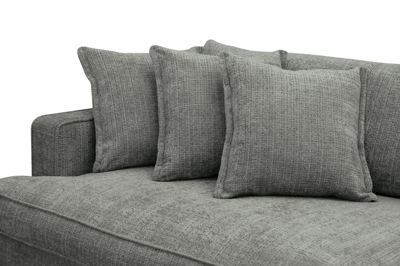 Rossita Lyx 4-personers Ekstra Dyb Sofa i Chenille - Grå - Møbler - Sofaer - 4 personers sofa