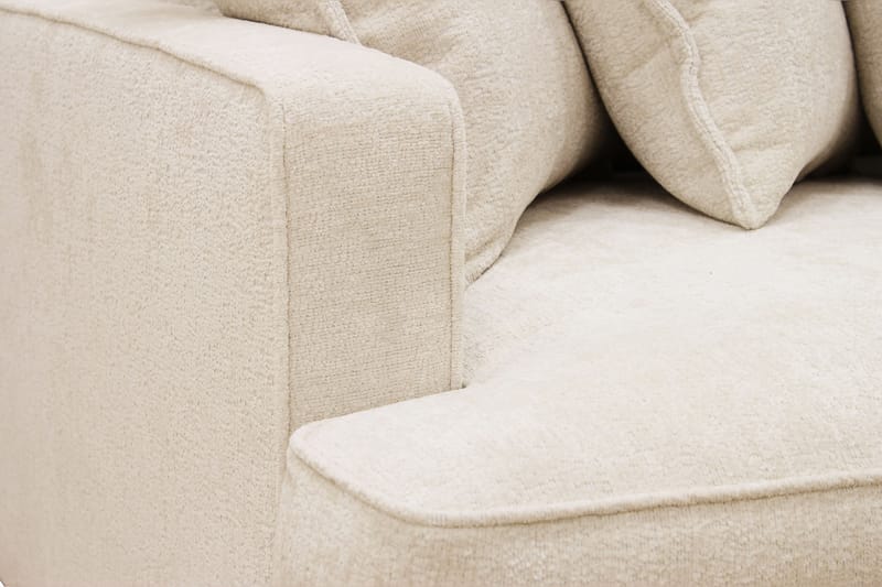 Rossita Lyx 4-personers Ekstra Dyb Sofa i Chenille - Beige - Møbler - Sofaer - 4 personers sofa