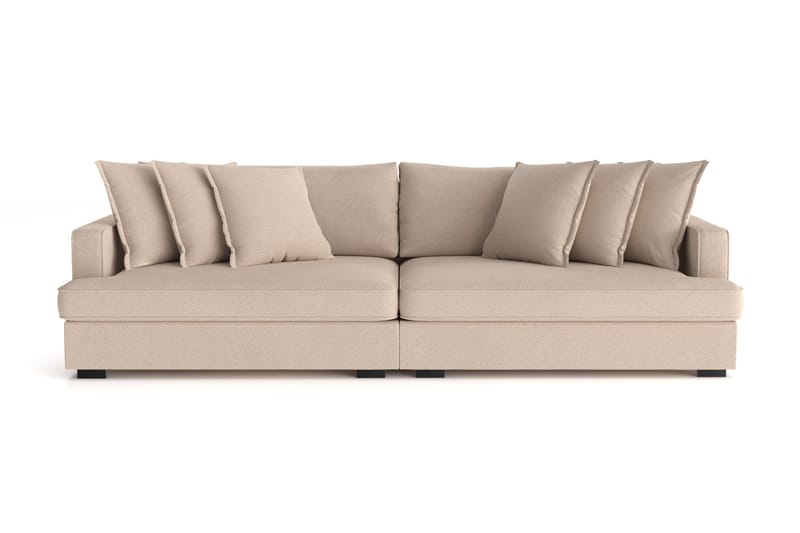 Rossita Lyx 4-personers Ekstra Dyb Sofa i Stof - Beige - Møbler - Sofaer - 4 personers sofa