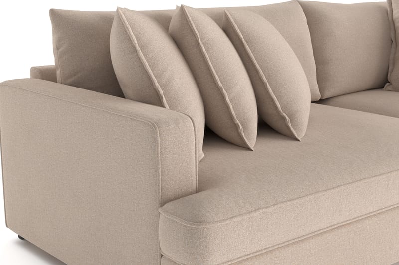 Rossita Lyx 4-personers Ekstra Dyb Sofa i Stof - Beige - Møbler - Sofaer - 4 personers sofa