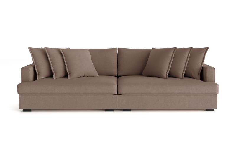 Rossita Lyx 4-personers Ekstra Dyb Sofa i Stof - Brun - Møbler - Sofaer - 4 personers sofa