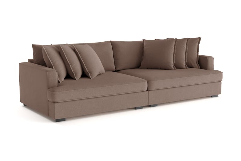 Rossita Lyx 4-personers Ekstra Dyb Sofa i Stof - Brun - Møbler - Sofaer - 4 personers sofa