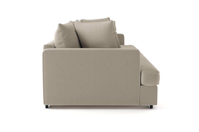 Rossita Lyx 4-personers Ekstra Dyb Sofa i Jernbanefløjl - Greige - Møbler - Sofaer - 4 personers sofa