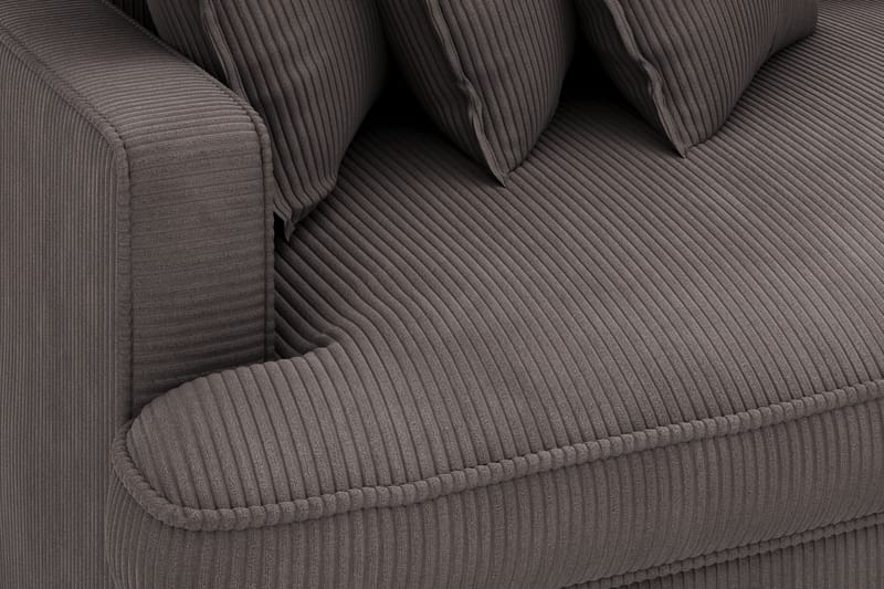 Rossita Lyx 4-personers Ekstra dyb Fløjlssofa - Mørkegrå Jernbanefløjl - Møbler - Sofaer - Velour sofaer