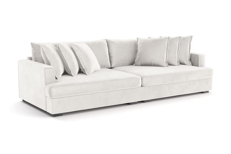 Rossita Lyx 4-personers Ekstra dyb Fløjlssofa - Offwhite Manchester - Møbler - Sofaer - Velour sofaer