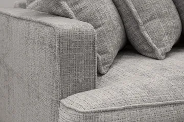 Rossita Lyx 4-personers Ekstra Dyb Sofa i Chenille - Lysegrå - Møbler - Sofaer - 4 personers sofa