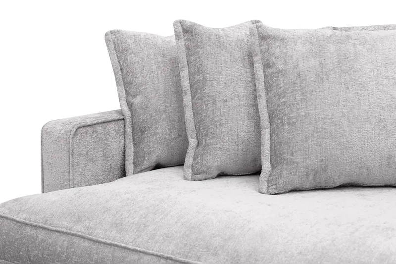 Rossita Lyx 4-personers Ekstra Dyb Sofa i Chenille - Grå - Møbler - Sofaer - 4 personers sofa