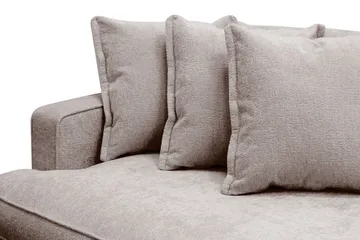 Rossita Lyx 4-personers Ekstra Dyb Sofa i Chenille - Trenza 08, Grå/Brun Chenille - Møbler - Sofaer - 4 personers sofa