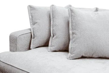 Rossita Lyx 4-personers Ekstra Dyb Sofa i Chenille - Trenza 08, Grå/Brun Chenille - Møbler - Sofaer - 4 personers sofa