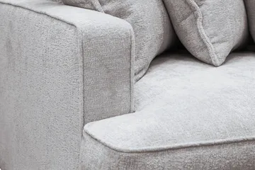 Rossita Lyx 4-personers Ekstra Dyb Sofa i Chenille - Trenza 08, Grå/Brun Chenille - Møbler - Sofaer - 4 personers sofa