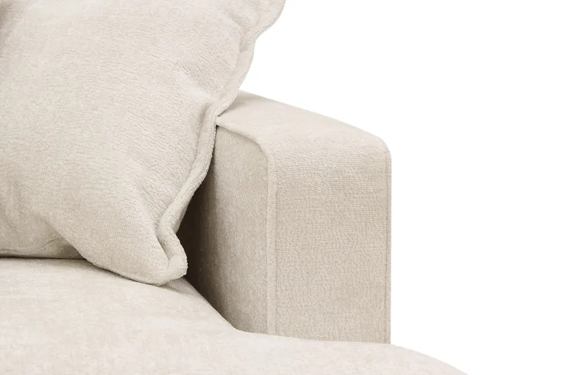 Rossita Lyx 5-personers højrevendt U-formet ekstra dyb sofa med divan og chaiselong i chenille - Beige - Møbler - Sofaer - U Sofa