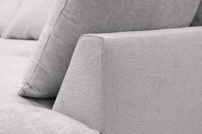 Rossita Lyx 5-personers venstrevendt U-formet ekstra dyb sofa med divan og chaiselong i chenille - Grå - Møbler - Sofaer - U Sofa