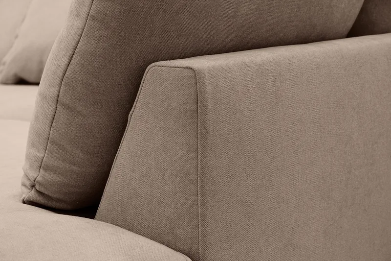 Rossita Lyx 5-personers Venstrevendt U-formet Ekstra dyb Sofa med Divan og Chaiselong i Stof - Mørk brun - Møbler - Sofaer - U Sofa