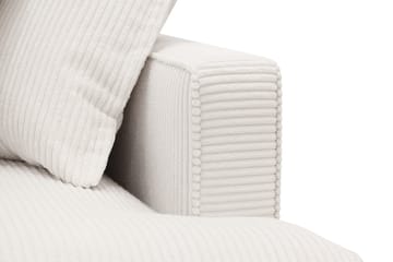 Rossita Lyx 5-personers venstrevendt U-formet ekstra dyb sofa med divan og chaiselong i fløjl - Offwhite - Møbler - Sofaer - U Sofa