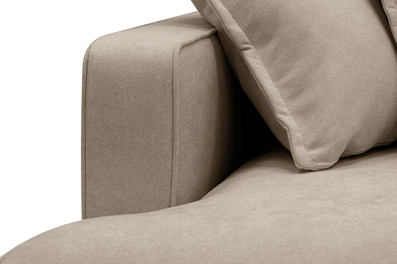 Rossita Lyx 5-personers Venstrevendt U-formet Ekstra dyb Sofa med Divan og Chaiselong i Stof - Brun - Møbler - Sofaer - U Sofa