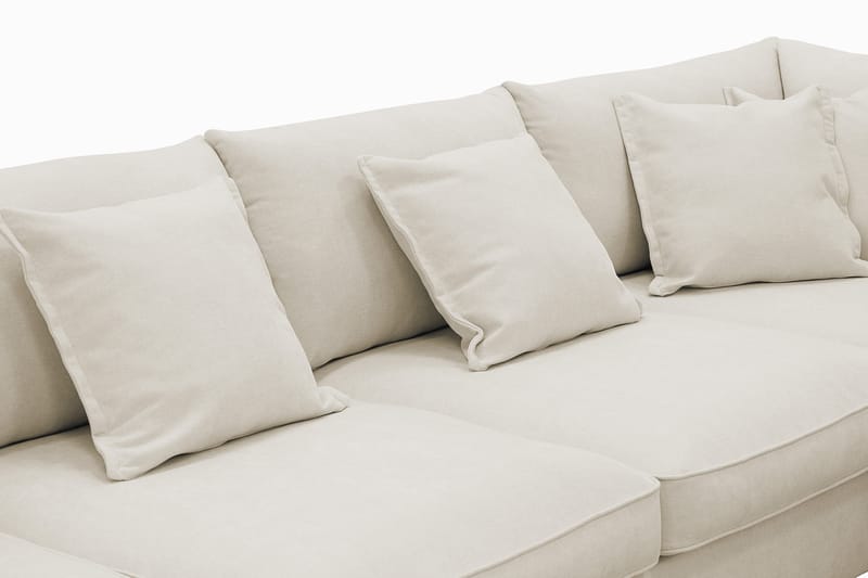 Rossita Lyx 5-personers Venstrevendt U-formet Ekstra dyb Sofa med Divan og Chaiselong i Stof - Beige - Møbler - Sofaer - U Sofa