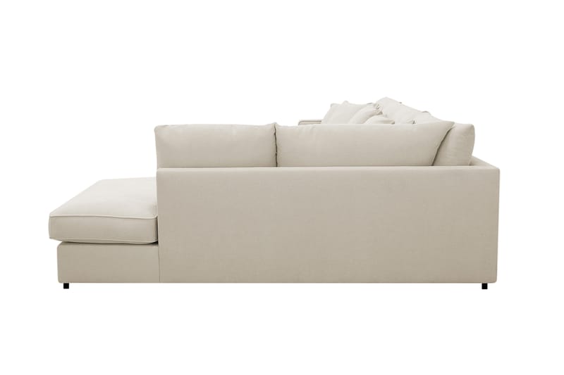 Rossita Lyx 5-personers Venstrevendt U-formet Ekstra dyb Sofa med Divan og Chaiselong i Stof - Beige - Møbler - Sofaer - U Sofa
