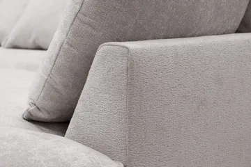 Rossita Lyx 5-personers højrevendt U-formet ekstra dyb sofa med divan og chaiselong i chenille - Trenza 08, Grå/Brun Chenille - Møbler - Sofaer - U Sofa
