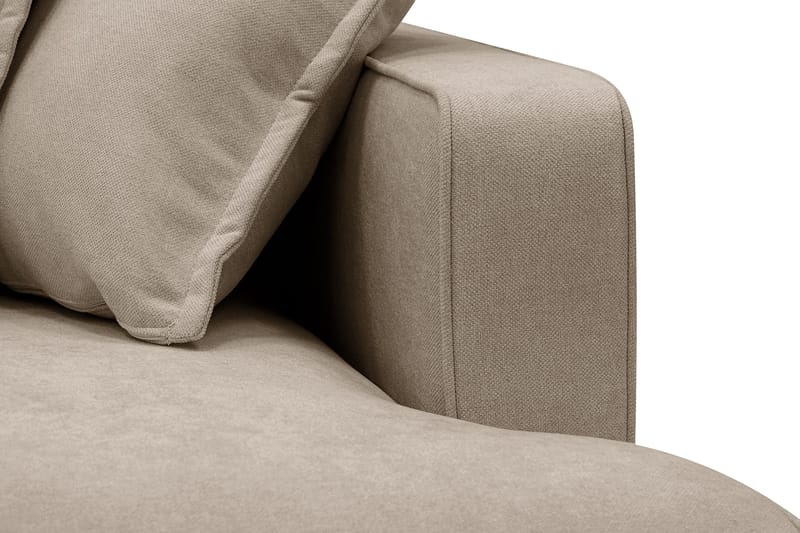 Rossita Lyx 5-personers Højrevendt U-formet Ekstra dyb Sofa med Divan og Chaiselong i Stof - Brun - Møbler - Sofaer - U Sofa