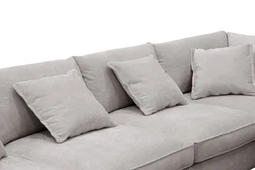 Rossita Lyx 5-personers højrevendt U-formet ekstra dyb sofa med divan og chaiselong i chenille - Trenza 08, Grå/Brun Chenille - Møbler - Sofaer - U Sofa