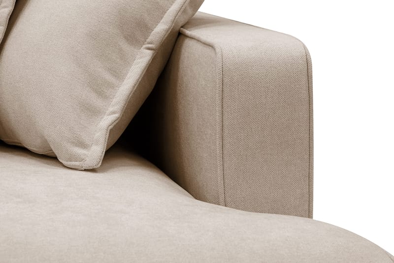 Rossita Lyx 5-personers Højrevendt U-formet Ekstra dyb Sofa med Divan og Chaiselong i Stof - Lys brun - Møbler - Sofaer - U Sofa