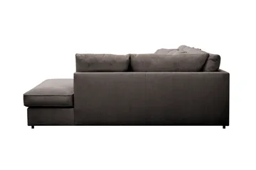 Rossita Lyx 5-personers højrevendt U-formet ekstra dyb sofa med divan og chaiselong i fløjl - Taupe - Møbler - Sofaer - U Sofa