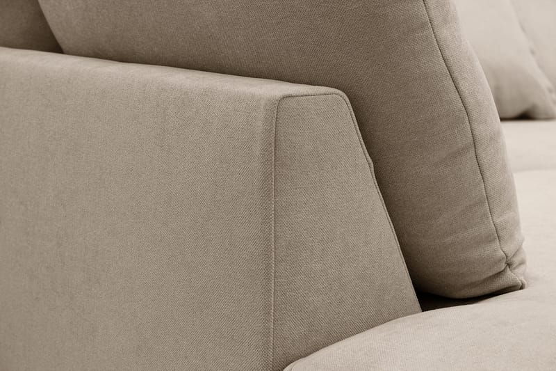 Rossita Lyx 5-personers Højrevendt U-formet Ekstra dyb Sofa med Divan og Chaiselong i Stof - Brun - Møbler - Sofaer - U Sofa