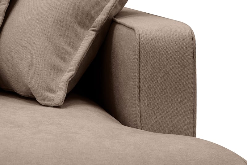 Rossita Lyx 5-personers Højrevendt U-formet Ekstra dyb Sofa med Divan og Chaiselong i Stof - Mørk brun - Møbler - Sofaer - U Sofa