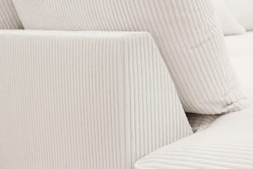Rossita Lyx 5-personers venstrevendt U-formet ekstra dyb sofa med divan og chaiselong i fløjl - Offwhite - Møbler - Sofaer - U Sofa