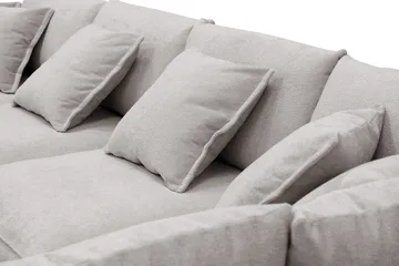 Rossita Lyx 5-personers højrevendt U-formet ekstra dyb sofa med divan og chaiselong i chenille - Trenza 08, Grå/Brun Chenille - Møbler - Sofaer - U Sofa