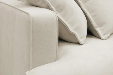 Rossita Lyx 5-personers højrevendt U-formet ekstra dyb sofa med divan og chaiselong i stof - Beige - Møbler - Sofaer - U Sofa