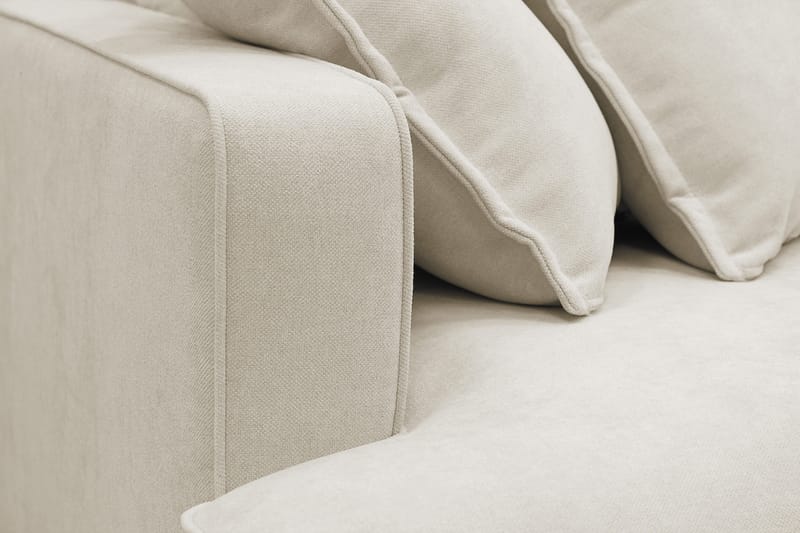 Rossita Lyx 5-personers Venstrevendt U-formet Ekstra dyb Sofa med Divan og Chaiselong i Stof - Beige - Møbler - Sofaer - U Sofa