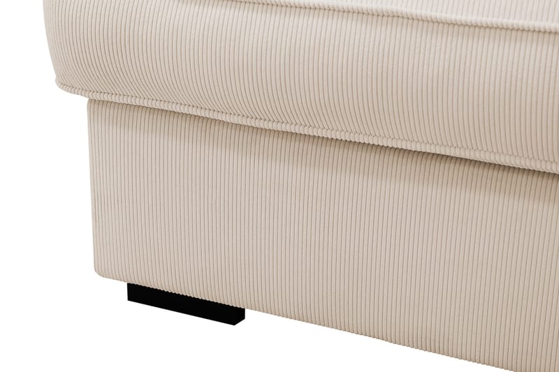 Rossita Lyx 5-personers venstrevendt U-formet ekstra dyb sofa med divan og chaiselong i fløjl - Beige - Møbler - Sofaer - U Sofa