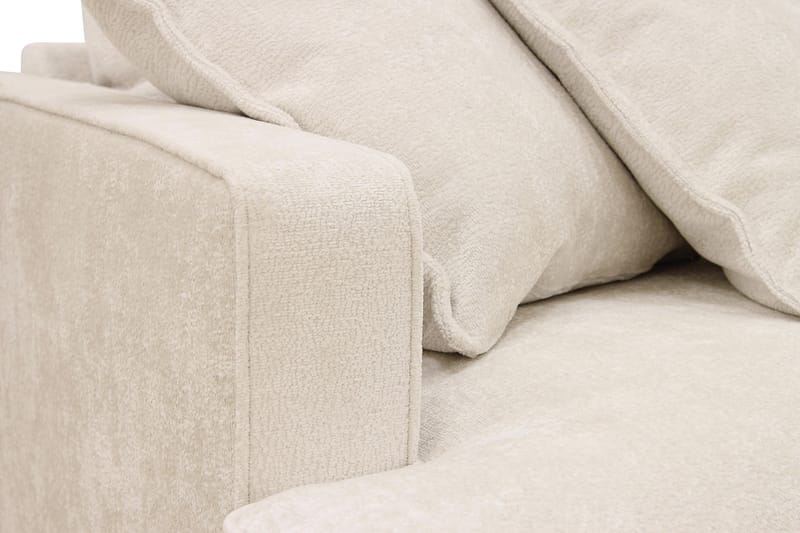 Rossita Lyx 5-personers venstrevendt U-formet ekstra dyb sofa med divan og chaiselong i chenille - Beige - Møbler - Sofaer - U Sofa