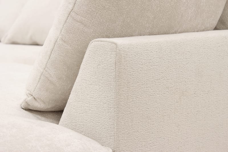 Rossita Lyx 5-personers venstrevendt U-formet ekstra dyb sofa med divan og chaiselong i chenille - Beige - Møbler - Sofaer - U Sofa