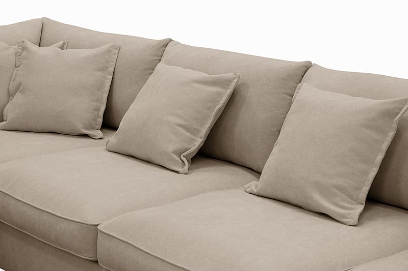 Rossita Lyx 5-personers Højrevendt U-formet Ekstra dyb Sofa med Divan og Chaiselong i Stof - Brun - Møbler - Sofaer - U Sofa