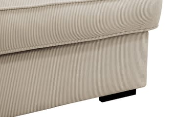 Rossita Lyx 6-personers højrevendt U-formet ekstra dyb sofa med divan og chaiselong i fløjl - Creme - Møbler - Sofaer - U Sofa