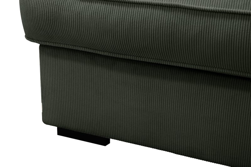 Rossita Lyx 6-personers højrevendt U-formet ekstra dyb sofa med divan og chaiselong i fløjl - Mørkegrøn - Møbler - Sofaer - U Sofa