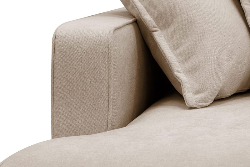 Rossita Lyx 6-personers Venstrevendt U-formet Ekstra dyb Sofa med Divan og Chaiselong i Stof - Lys brun - Møbler - Sofaer - U Sofa