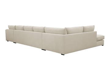 Rossita Lyx 6-personers venstrevendt U-formet ekstra dyb sofa med divan og chaiselong i stof - Beige - Møbler - Sofaer - U Sofa