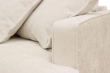 Rossita Lyx 6-personers venstrevendt U-formet ekstra dyb sofa med divan og chaiselong i chenille - Trenza 06, Beige Chenille - Møbler - Sofaer - U Sofa