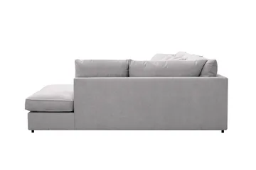 Rossita Lyx 6-personers højrevendt U-formet ekstra dyb sofa med divan og chaiselong i chenille - Trenza 03, Grå Chenille - Møbler - Sofaer - U Sofa