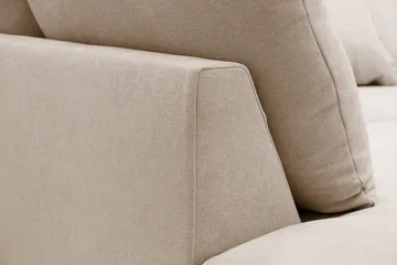 Rossita Lyx 6-personers venstrevendt U-formet ekstra dyb sofa med divan og chaiselong i stof - Lysebrun - Møbler - Sofaer - U Sofa