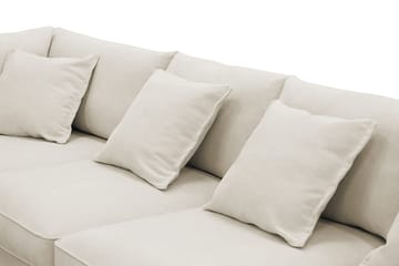 Rossita Lyx 6-personers venstrevendt U-formet ekstra dyb sofa med divan og chaiselong i stof - Beige - Møbler - Sofaer - U Sofa