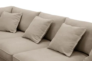 Rossita Lyx 6-personers venstrevendt U-formet ekstra dyb sofa med divan og chaiselong i stof - Brun - Møbler - Sofaer - U Sofa