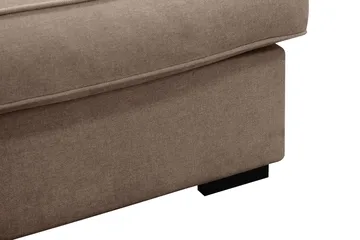 Rossita Lyx 6-personers venstrevendt U-formet ekstra dyb sofa med divan og chaiselong i stof - Mørkebrun - Møbler - Sofaer - U Sofa