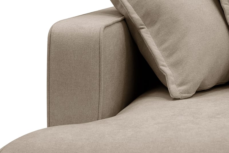 Rossita Lyx 6-personers Venstrevendt U-formet Ekstra dyb Sofa med Divan og Chaiselong i Stof - Brun - Møbler - Sofaer - U Sofa