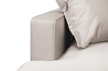 Rossita Lyx 6-personers højrevendt U-formet ekstra dyb sofa med divan og chaiselong i velour - Beige - Møbler - Sofaer - U Sofa